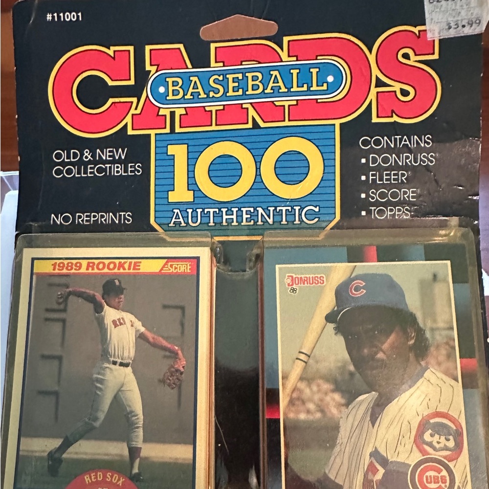 Baseball Cards 100 Authentic Set - Multi-Brand Collection